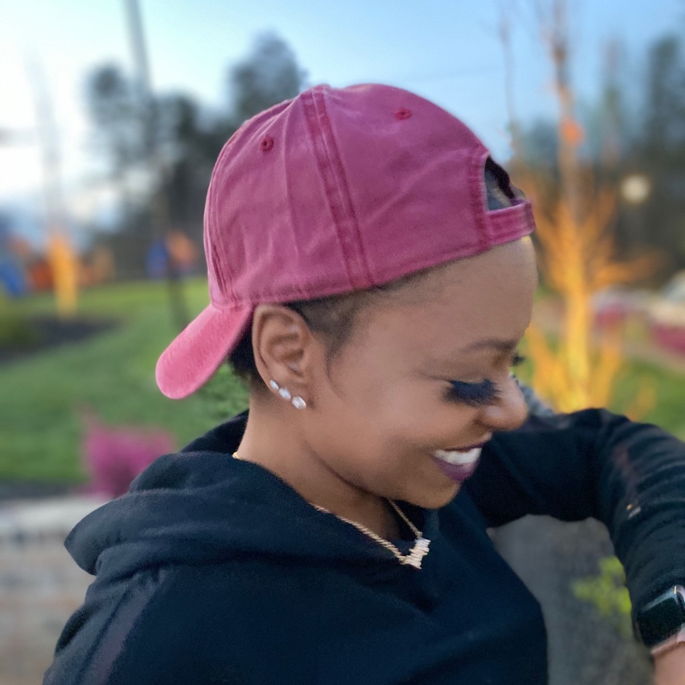 Burgundy Distressed Unisex Cap